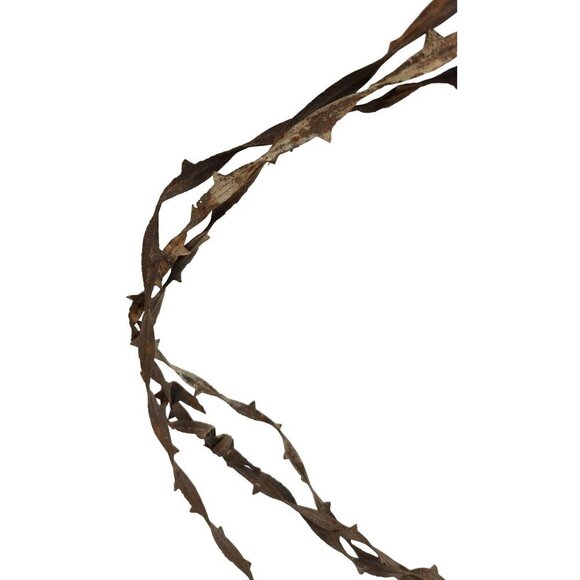 Rustic Vintage Barbed Wire Wreath Garland - 3 Loops - Industrial Farmhouse Count - Picture 3 of 6